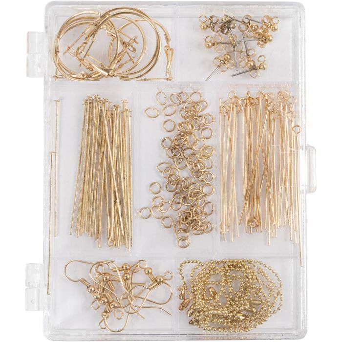 Jewellery Starter Kit - Gold-Plated (175 Pieces)