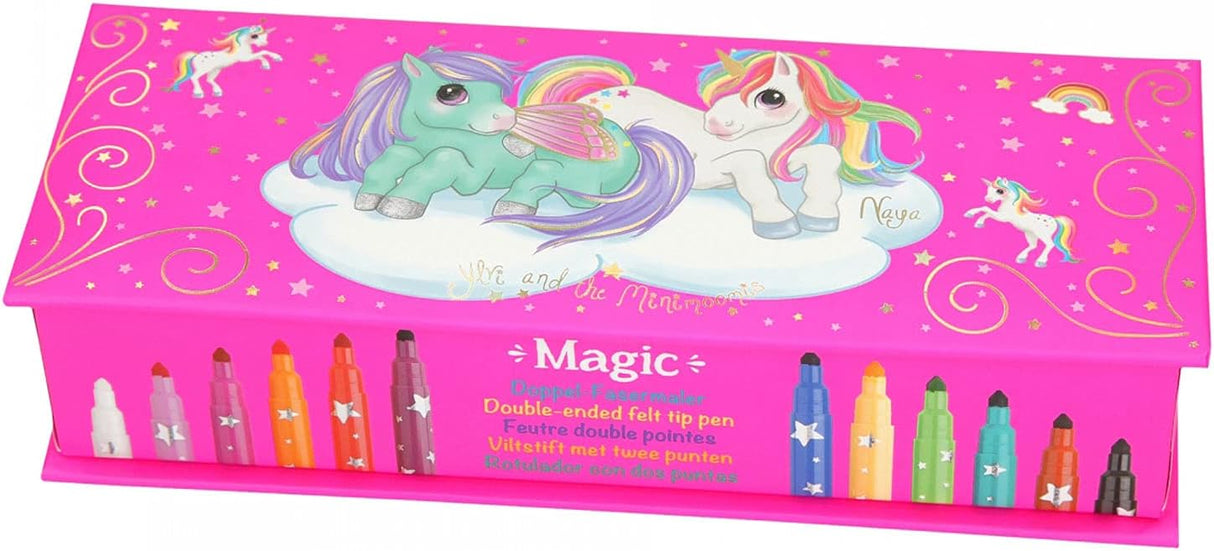 Duo Fibre Tip Pens Magic 11 Fibre-Tip Pens with a Round and a Flat Brush Tip