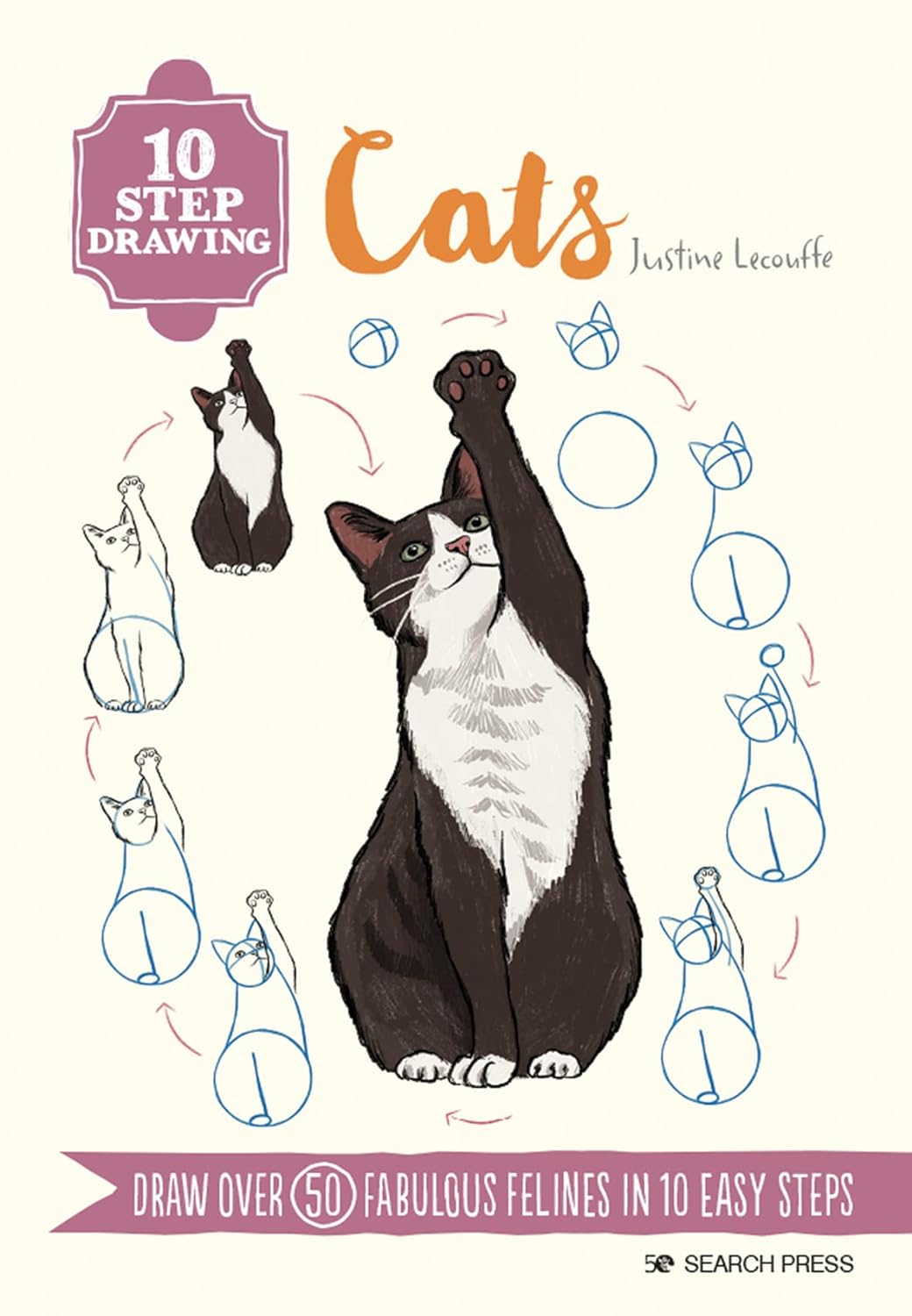 10 Step Drawing: Cats Book
