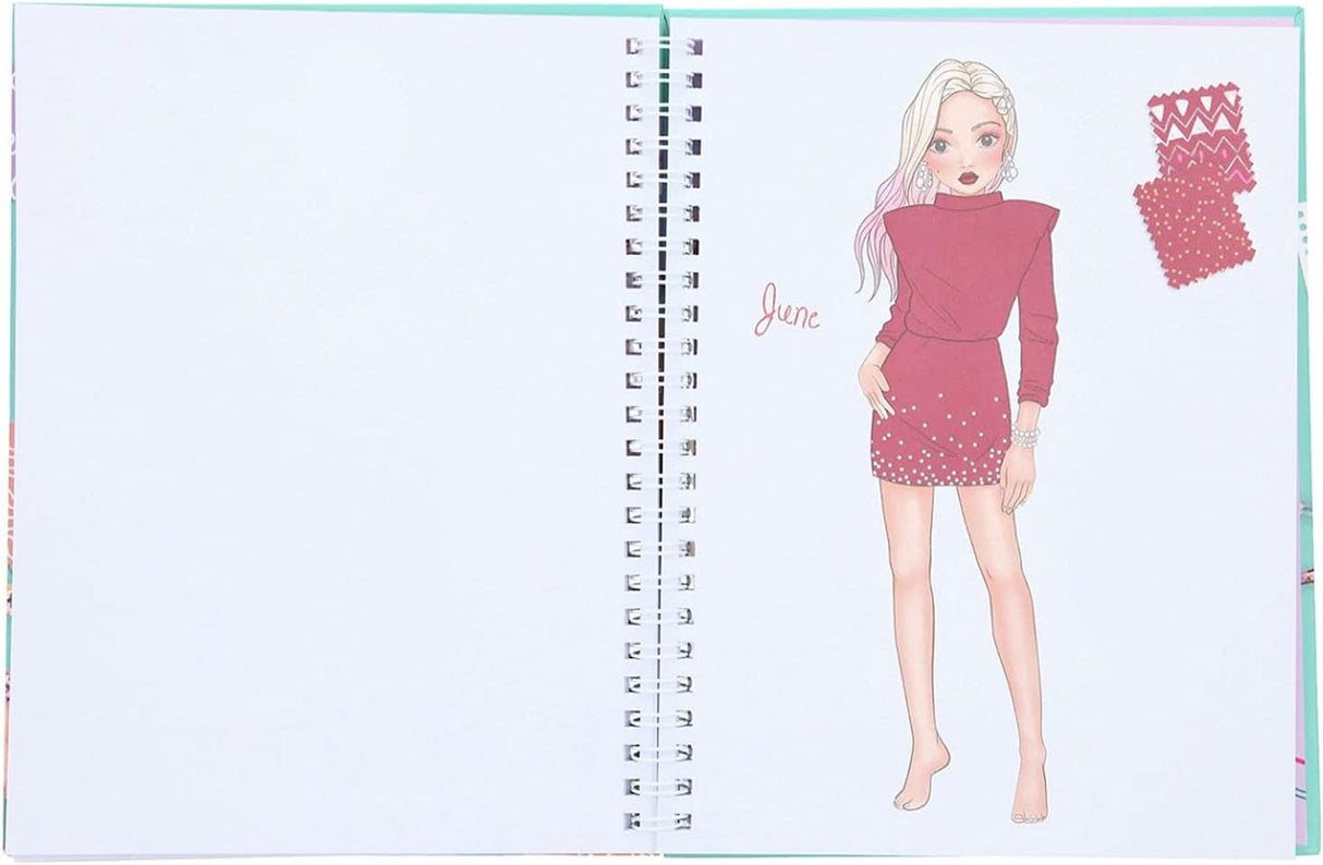 TOPModel Fashion Doodle Book With Gel Pens