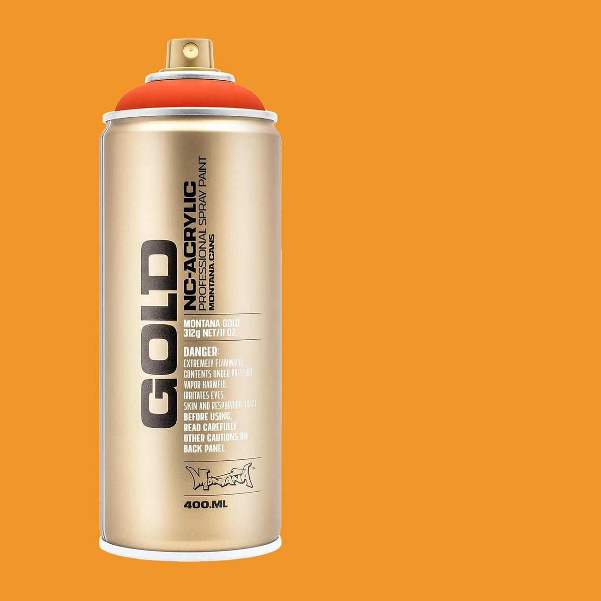 Montana GOLD Fluorescent Spray Paint - Power Orange (F2000)