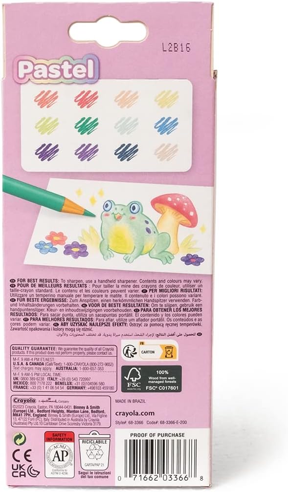 Crayola 12 Pastel Colouring Pencils