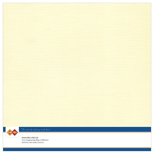 Linen cardboard- 30.5 x 30.5 - Cream