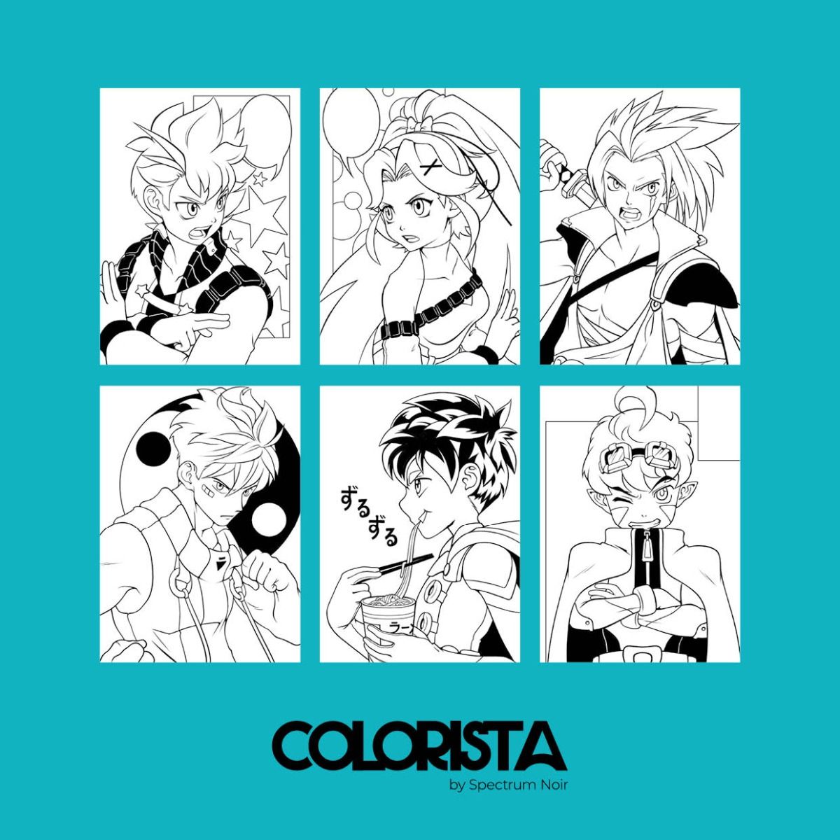 Colorista - Colouring Kit - Heroes of Manga 12pc