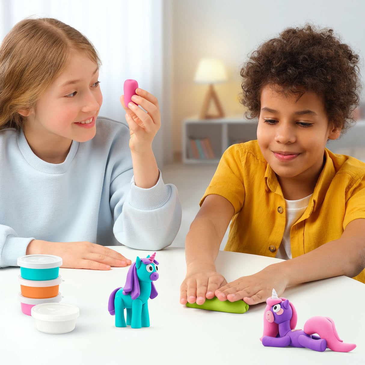 Hey Clay - Rainbow Unicorns: Brighty, Cloudy, Sparky (6 Cans)