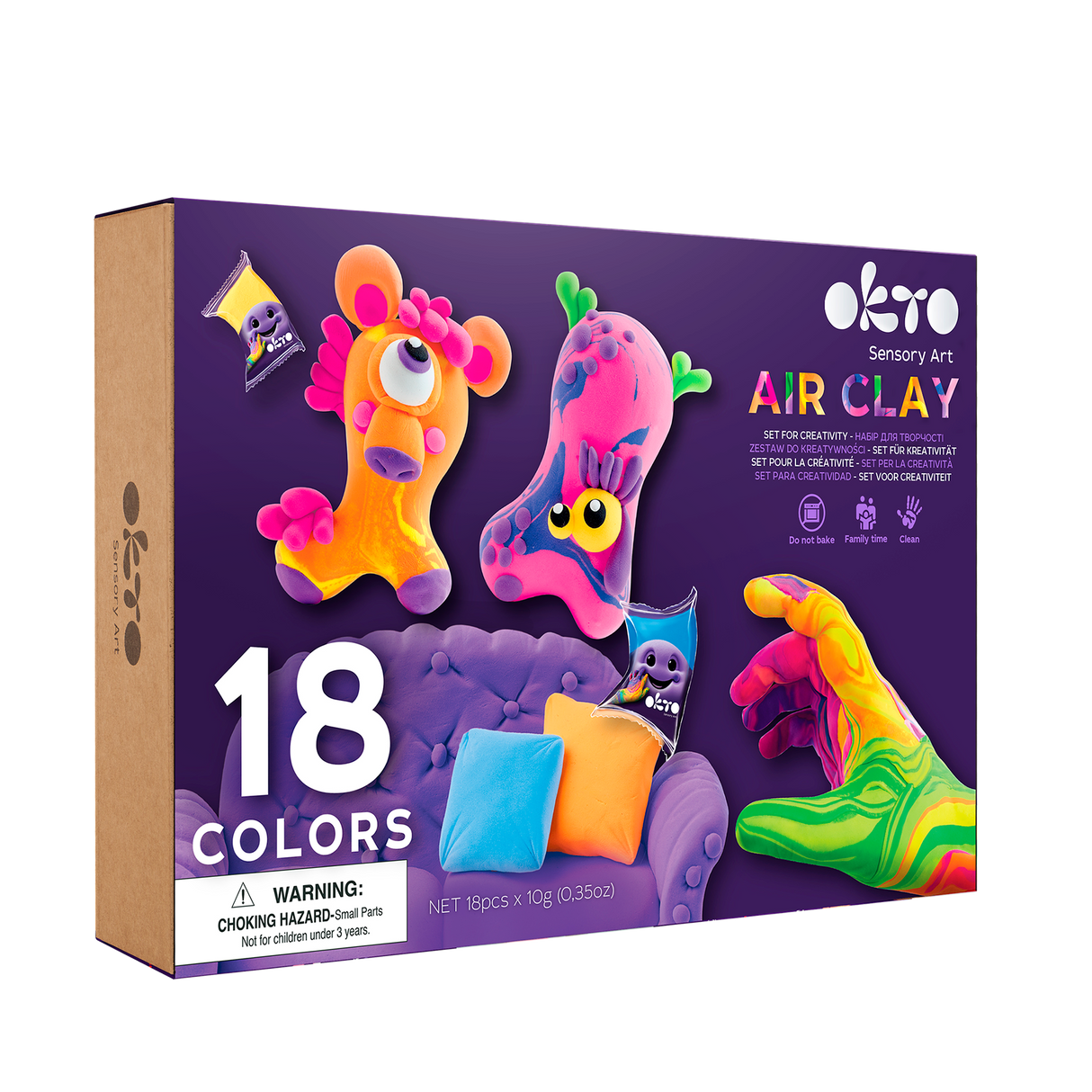 OKTO 18 Colours Set With Air Clay