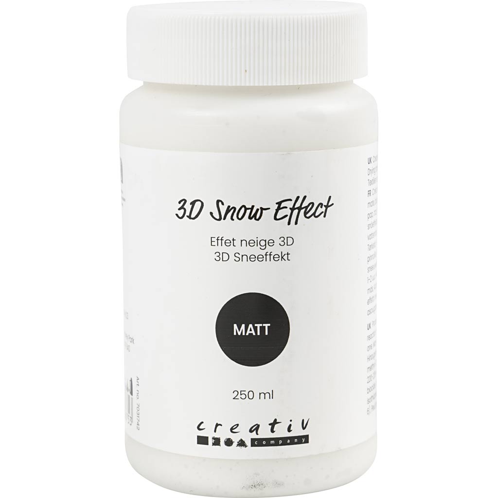 3D Snow Effect - Matt White 250ml Tub