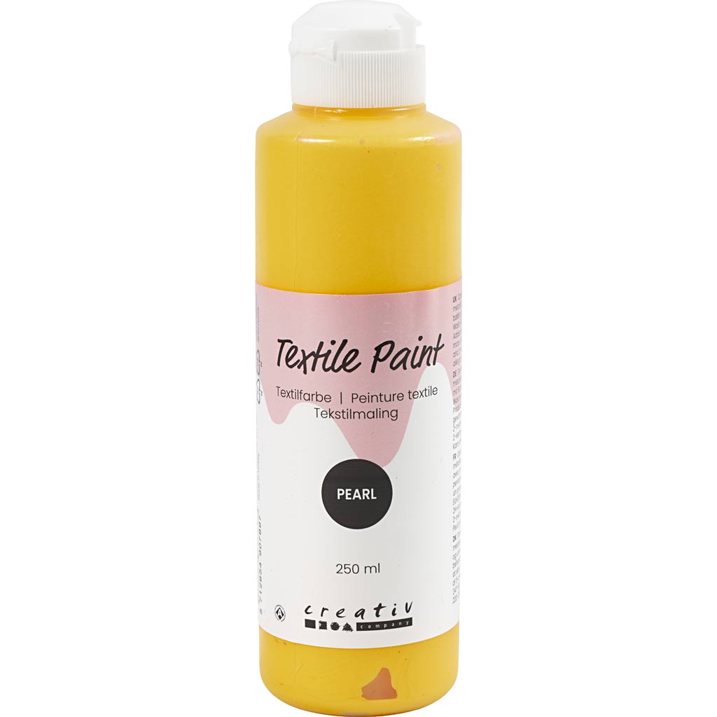 Textile Paint Mother of Pearl Opaque Yellow 250ml