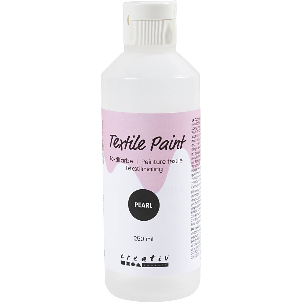Textile Paint mother of pearl Opaque Silver 250ml
