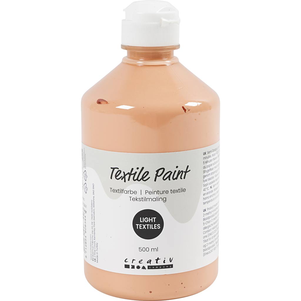 Textile Paint Semi Opaque Light Beige 500ml
