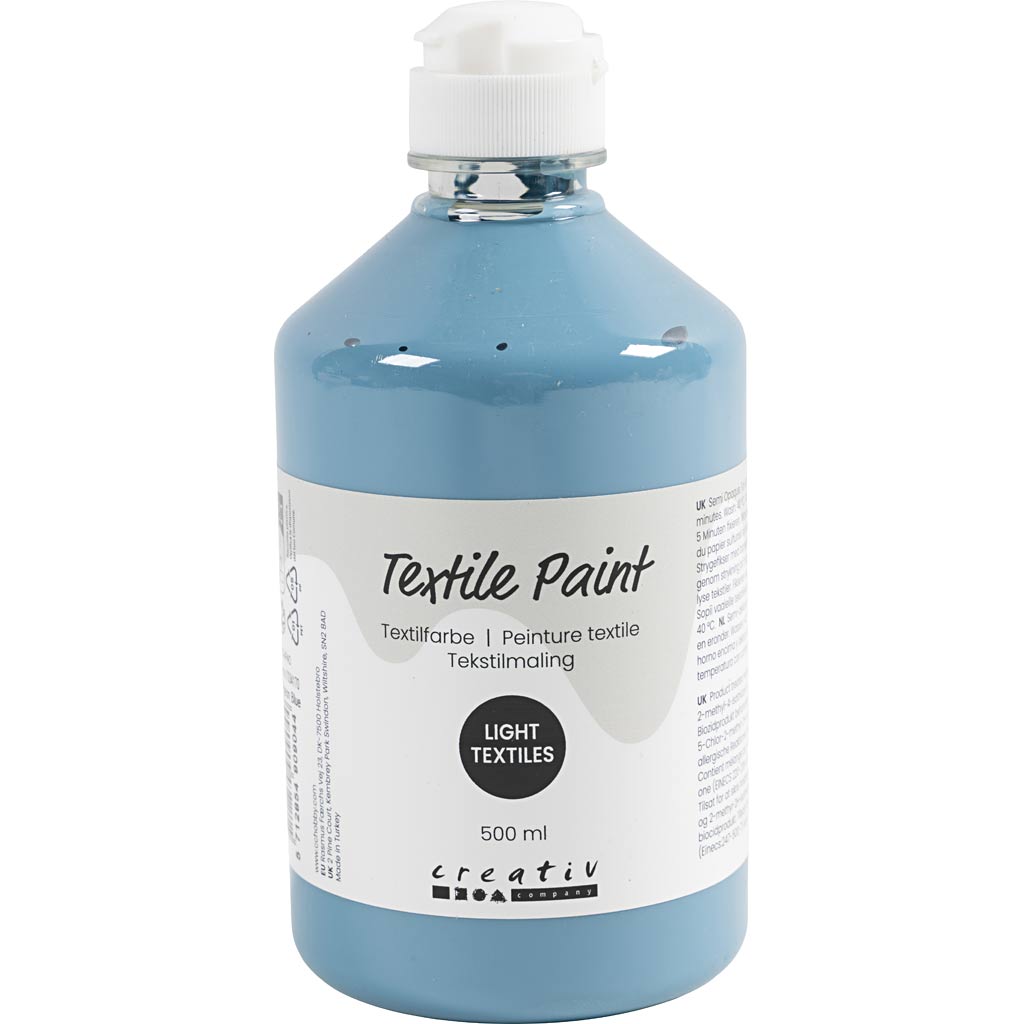 Textile Paint Semi Opaque Pigeon Blue 500ml