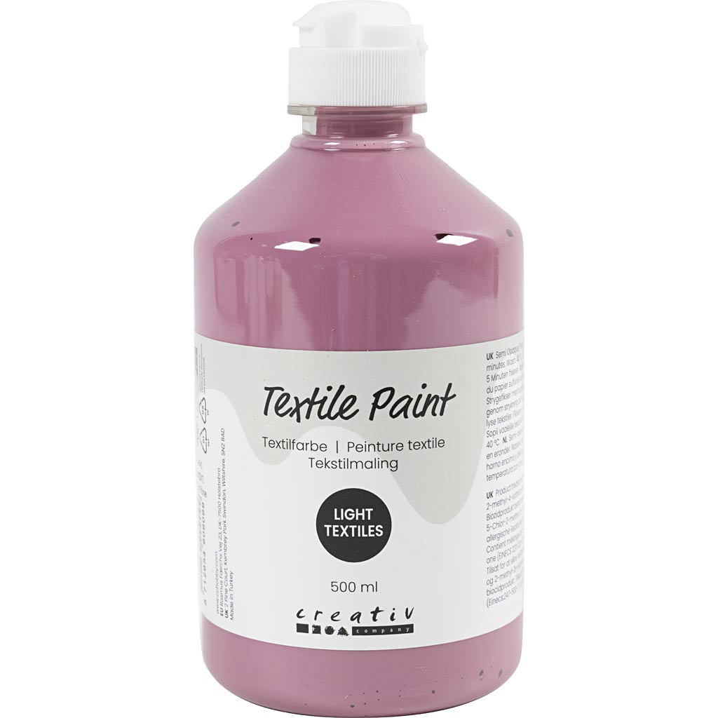 Textile Paint Semi Opaque Dark Rose 500ml