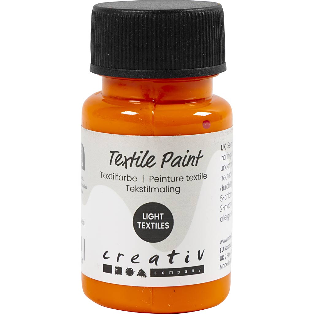 Textile Paint Semi Opaque Orange 50ml
