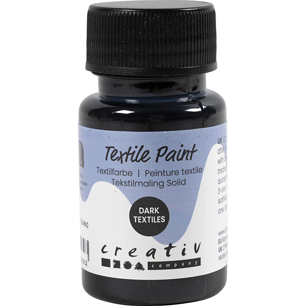 Textile Paint Opaque Black 50ml