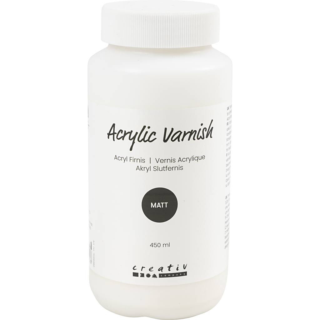 Acrylic Varnish Matt Transparent - White 450ml