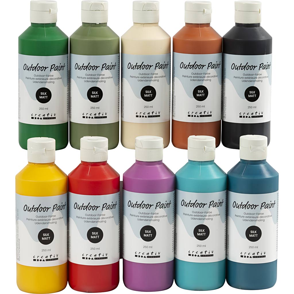 Outdoor Paint Silky Matte Assorted Colours 10x250m