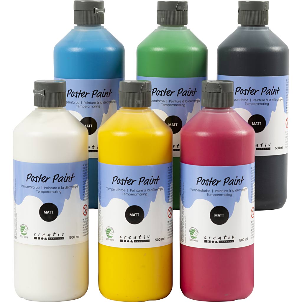 Poster Paint Matt Semi Opaque - Assorted Colours
