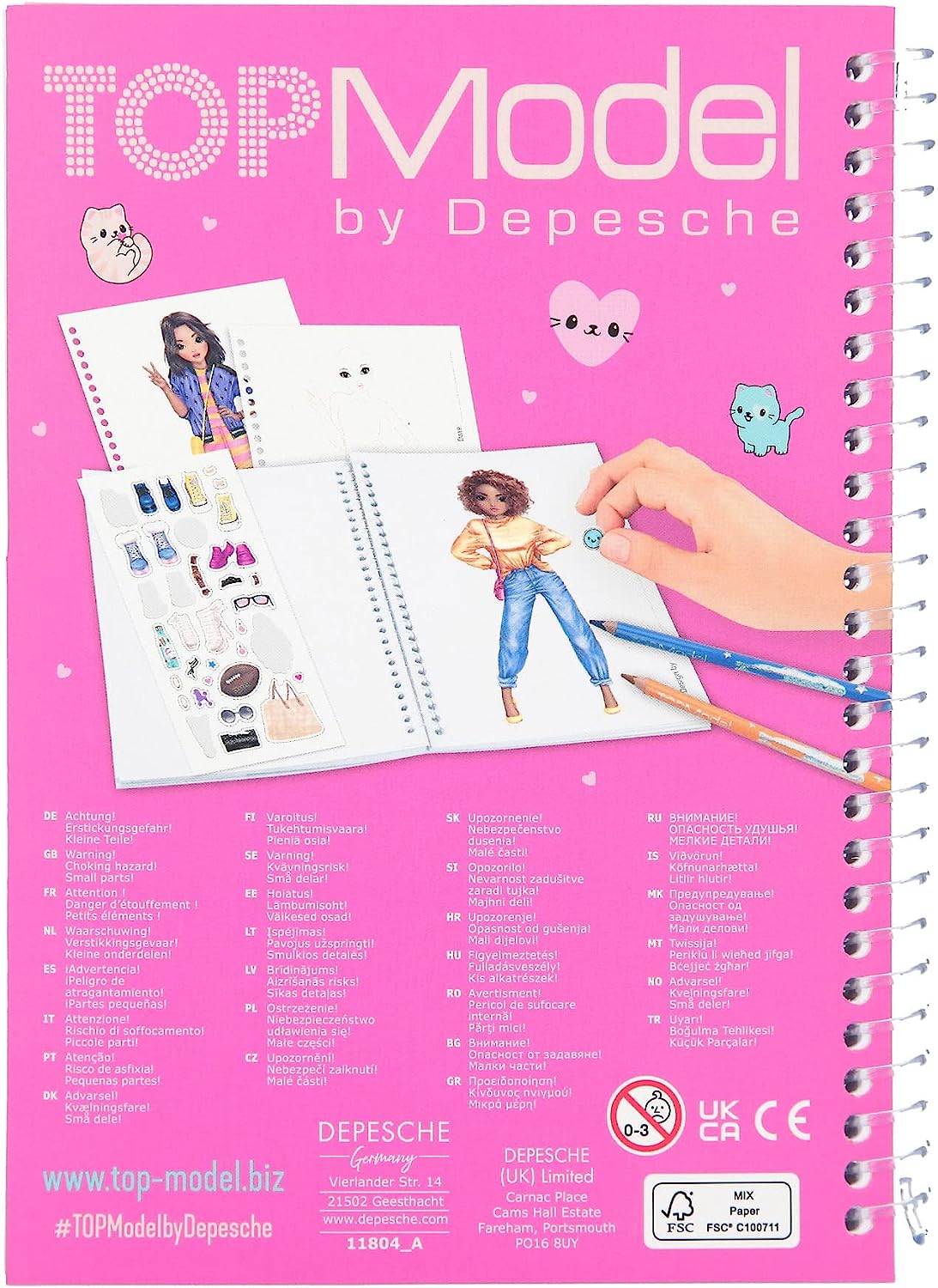 TOPModel 120 Page Pocket Colouring Book for Models and Pets