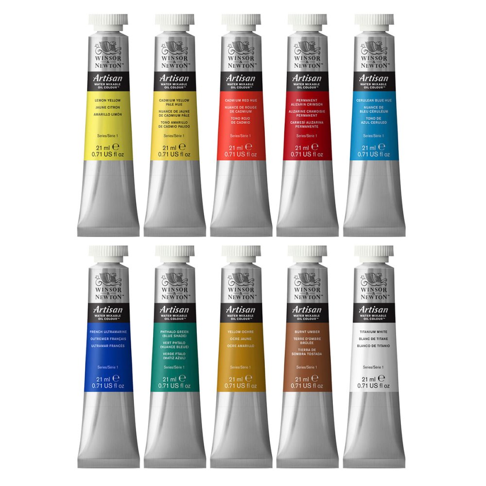 Artisan Water Mixable Oil Colour 10x21ml Tube Set