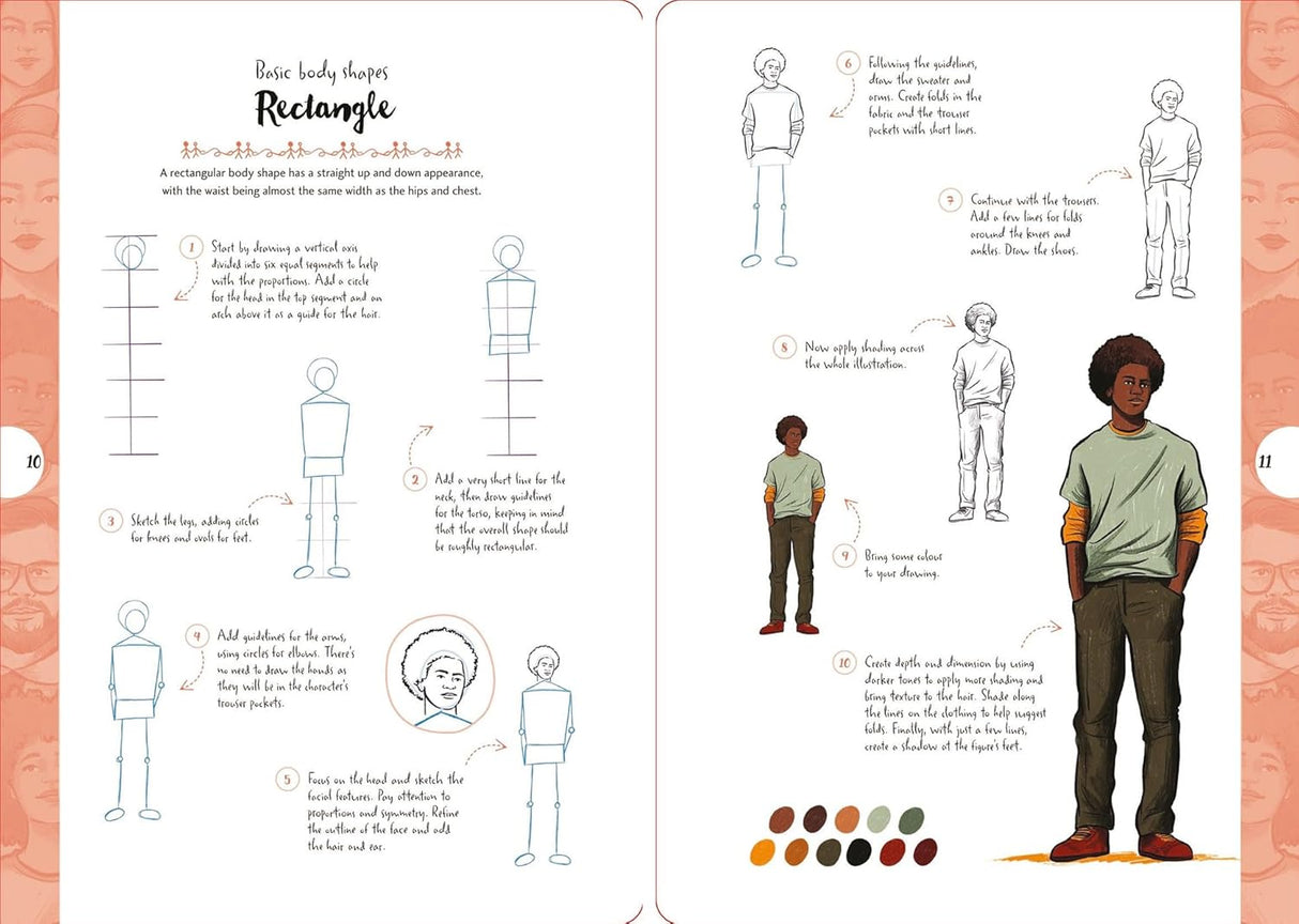 10 Step Drawing: Figures Book