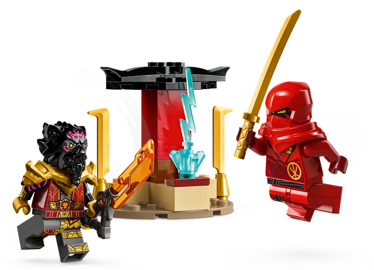 Lego Kai and Rass Car and Bike Battle