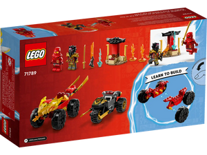 Lego Kai and Rass Car and Bike Battle