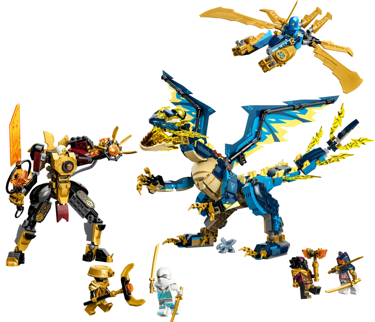 Lego Elemental Dragon vs The Empress Mech