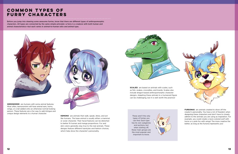 The Art of Drawing Manga Furries Book