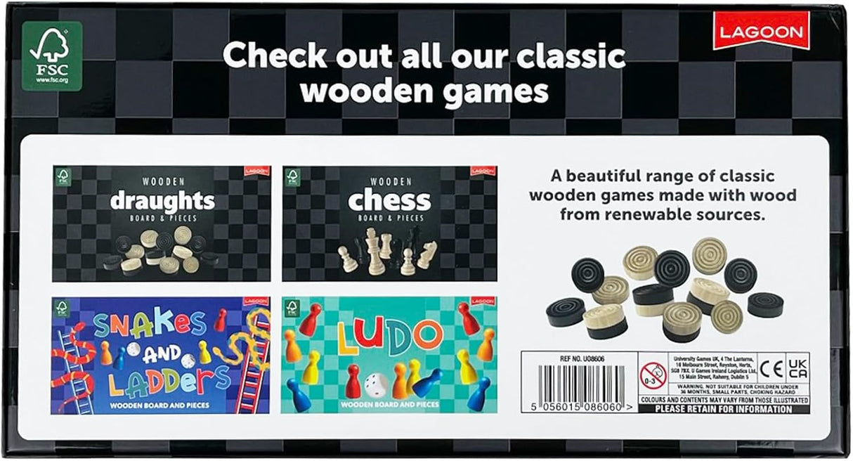 Wooden Draughts Game