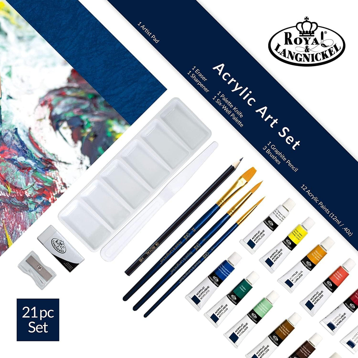 Acrylic Painting Box Set 21 Pieces
