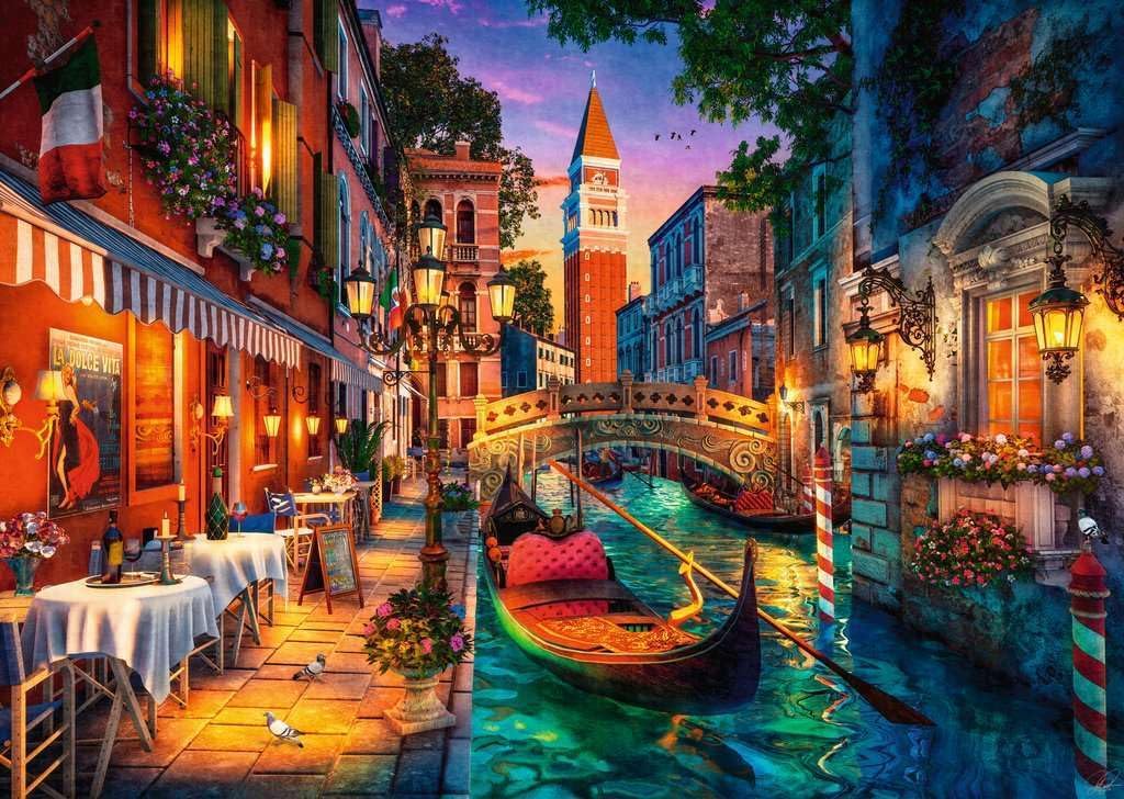 1000 Piece Jigsaw Puzzle - Canal Cruise in Venice