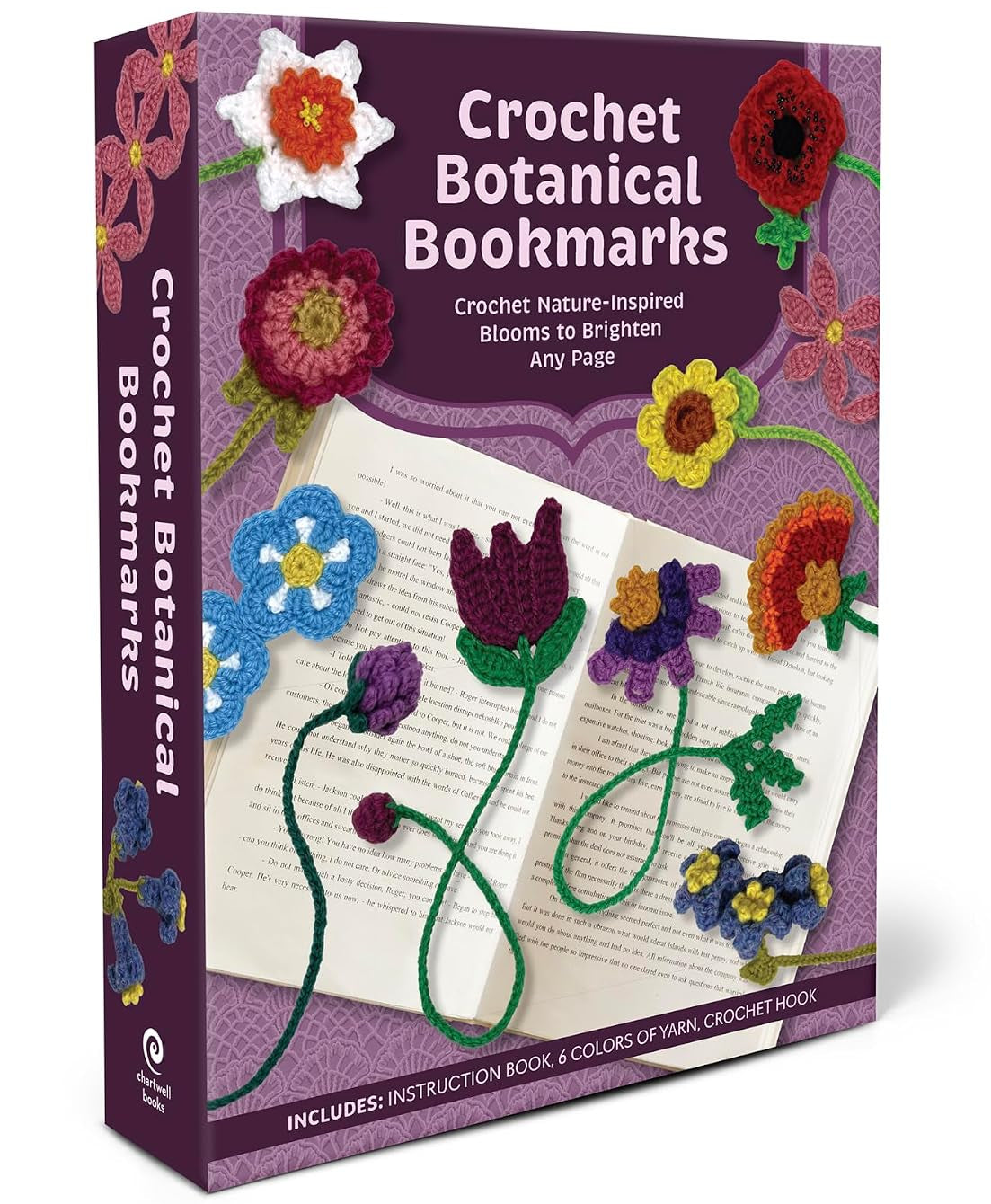 Crochet Botanical Bookmarks Book & Kit