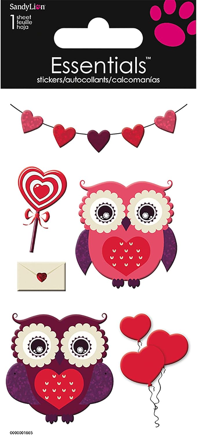 Essentials Stickers - Love Hearts & Owls