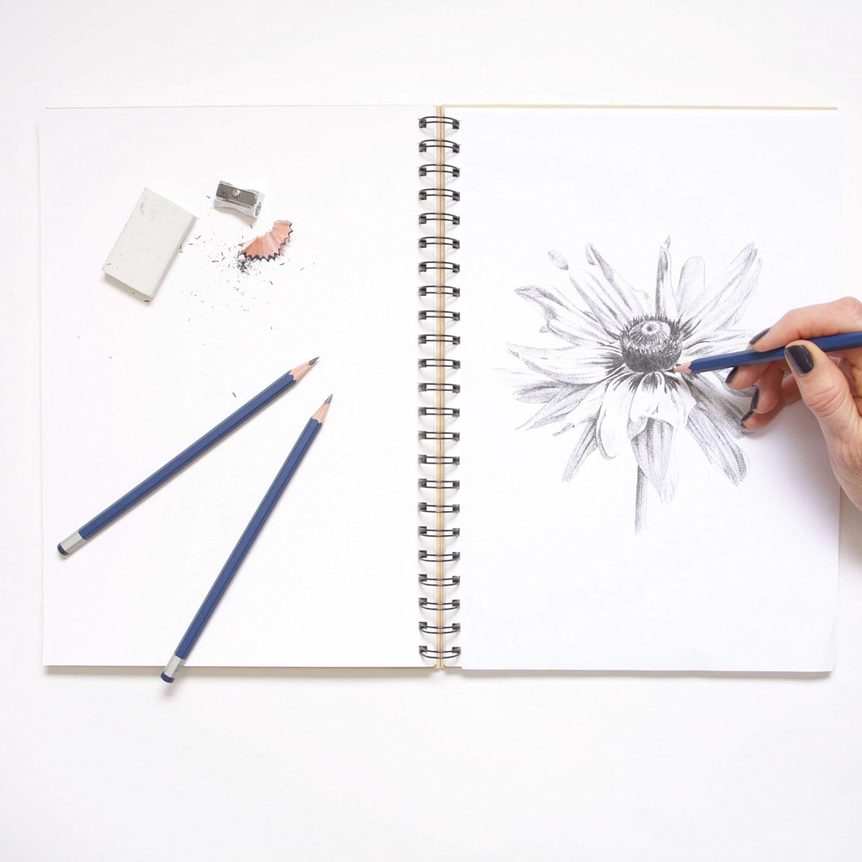 Elements Wire-O Hard Cover Sketch Book 180gsm Portrait - A5