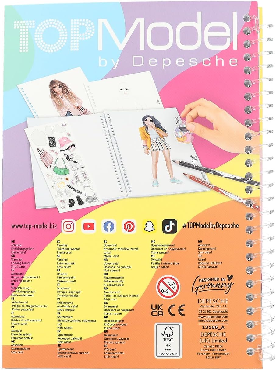 TOPModel Pocket Colouring Book