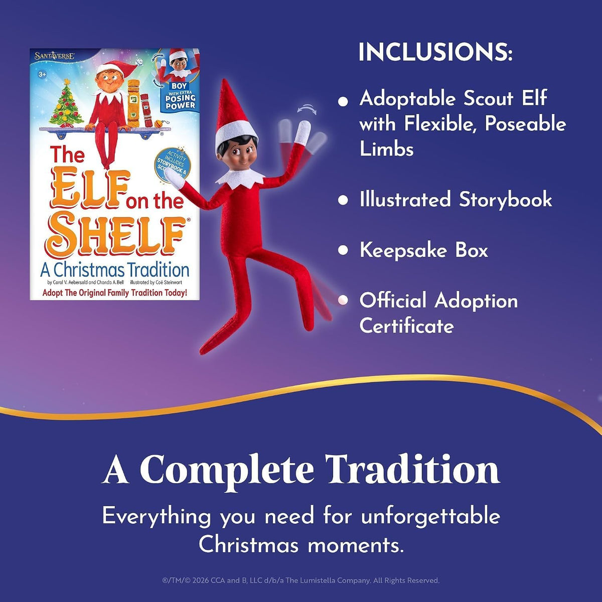 The Elf on the Shelf - Poseable Scout Elf Boy Brown Eyes