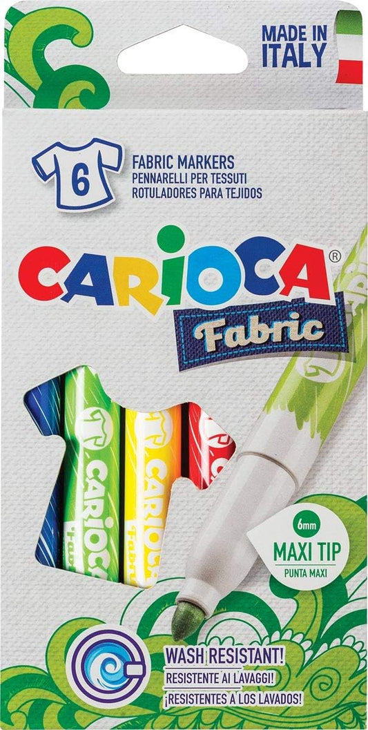 Carioca Fabric Markers (Pack of 6)