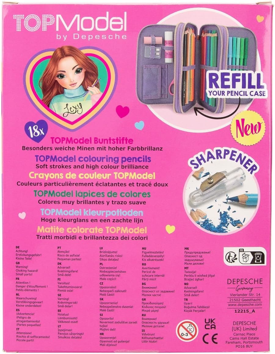 TOPModel 18 Colouring Pencils with Sharpener