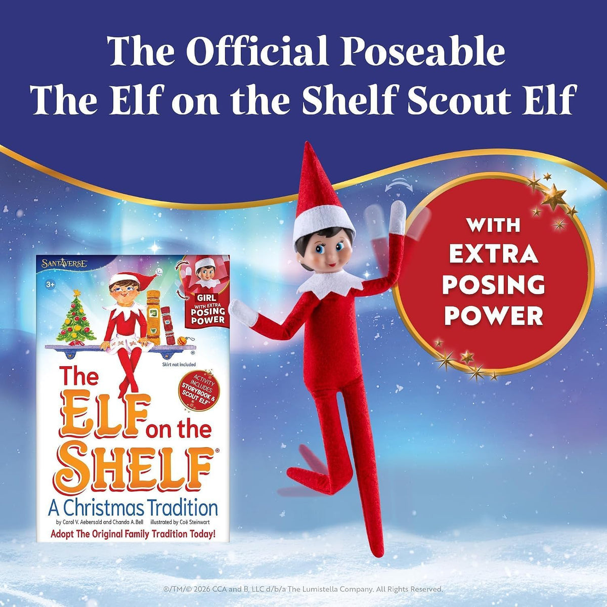 The Elf on the Shelf - Poseable Scout Elf Girl Blue Eyes