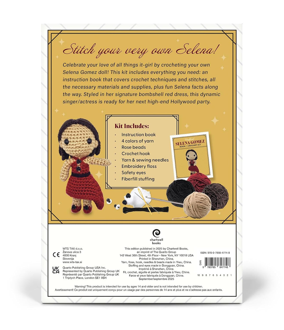 Unofficial Selena Gomez Book & Crochet Kit