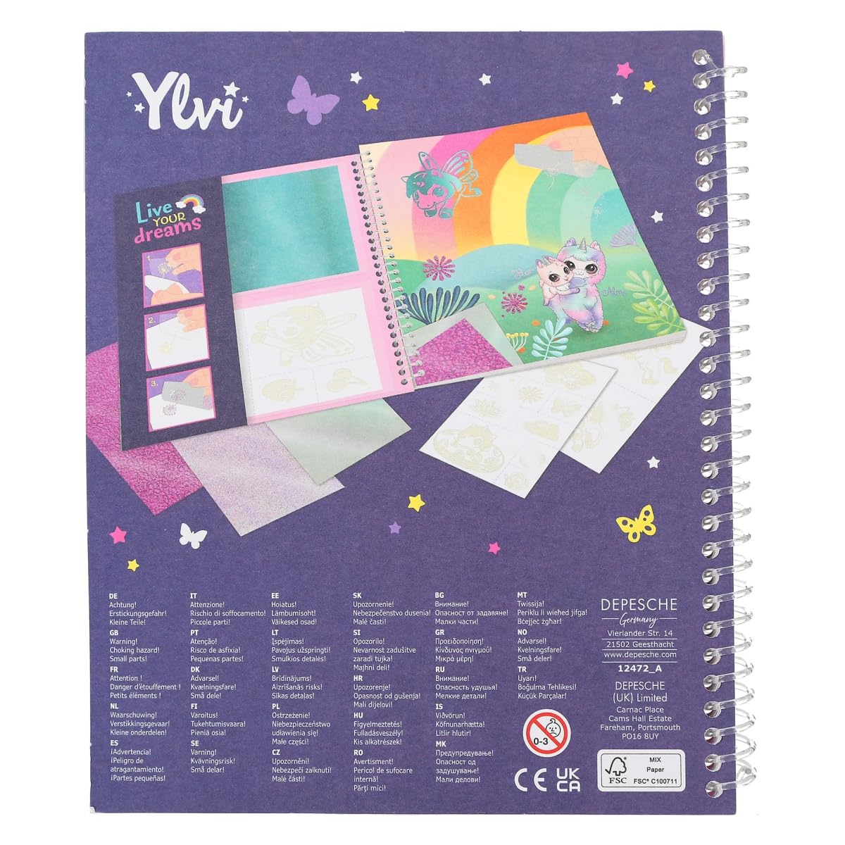 Ylvi Colouring Book Stick & Shine Book