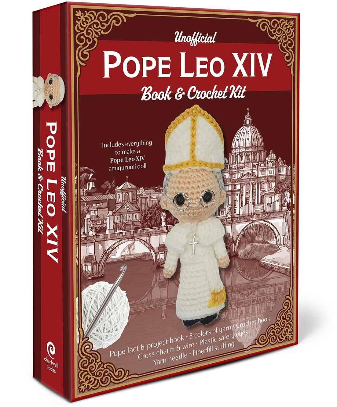 Unofficial Pope Leo XIV Book & Crochet Kit