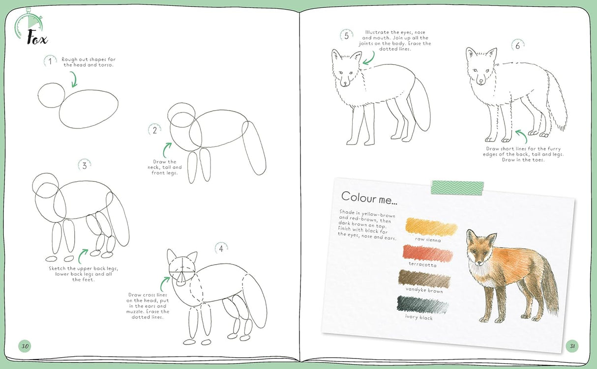 10-Minutes Sketching: Animals Book