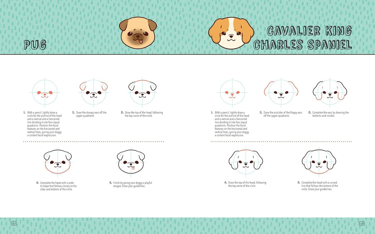 Mini Kawaii Doggies Drawing Book
