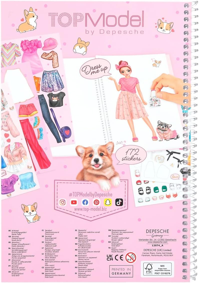 TOPModel Corgi Dress Me Up - Sticker Book