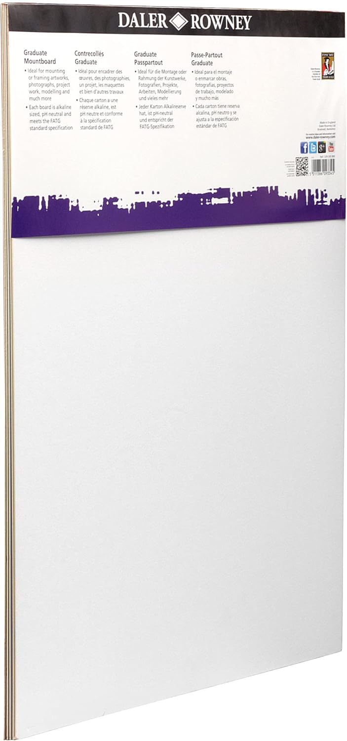 Daler Rowney Graduate Mountboard A2 - 5 Pack (Assorted Colours)