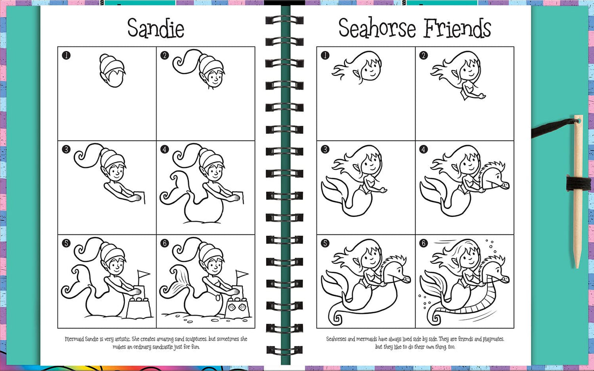 Scratch and Draw Book Mermaids