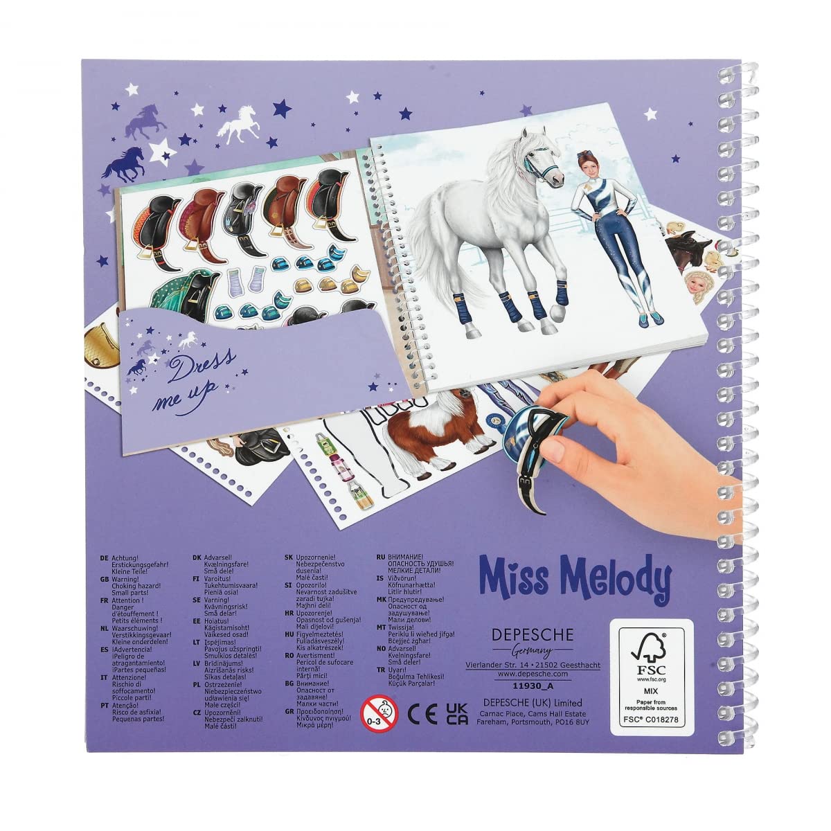 Miss Melody Dress Me Up Sticker and Colouring Book