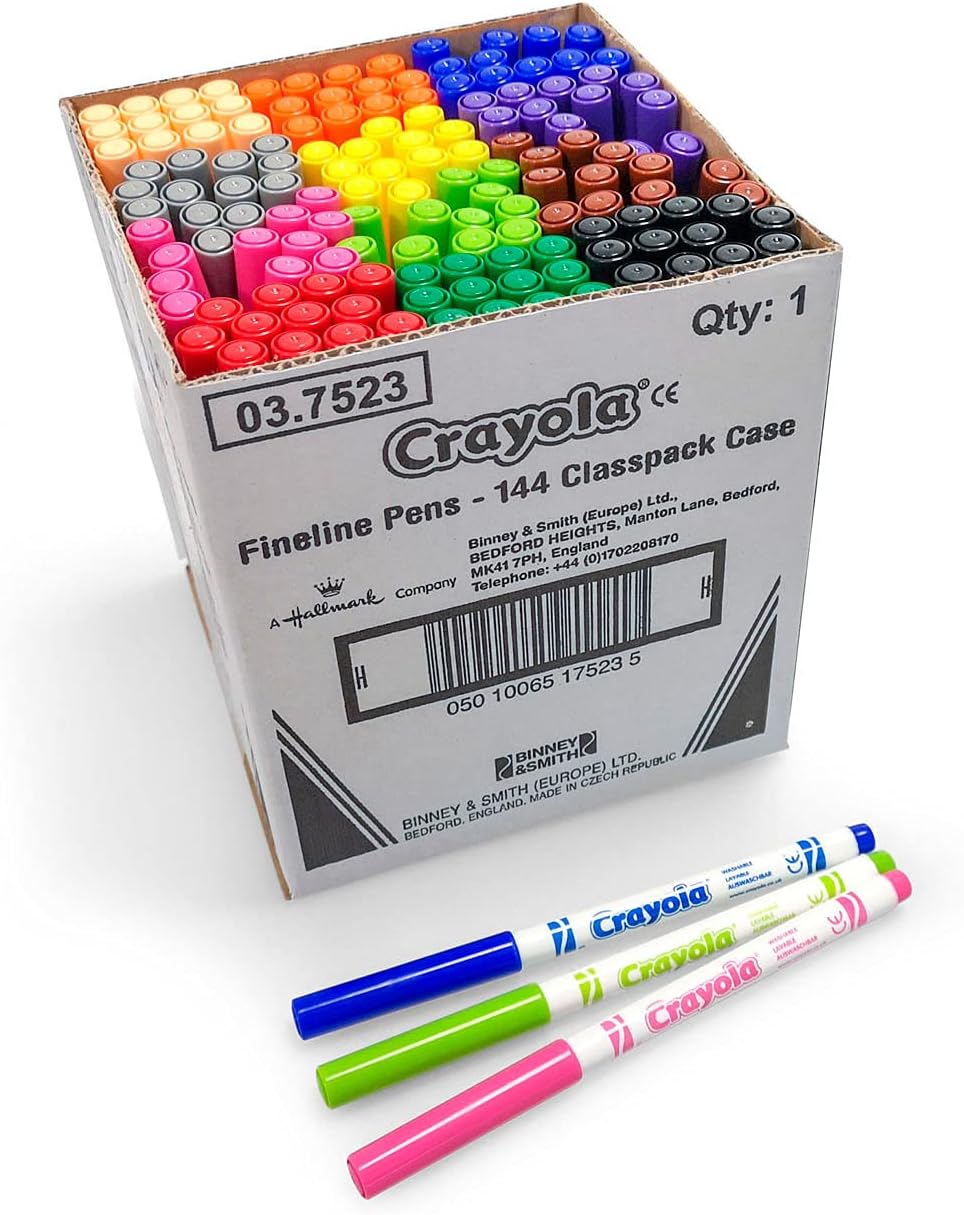 Crayola Supertips Colouring Pen (Class Pack of 144)