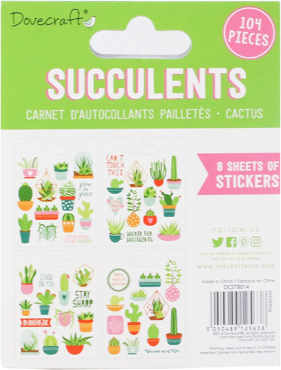Dovecraft Sticker Book - Succulents